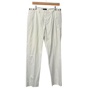 Bellstaff England Cream Straight Fit Cotton Pants Made in Paris Size 34x31